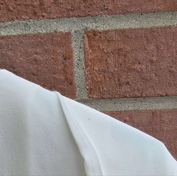 Anne Fontaine Poeme Blouse White Silk With Front Bodice Pleats Size 44 Size 12 - Picture 9 of 15